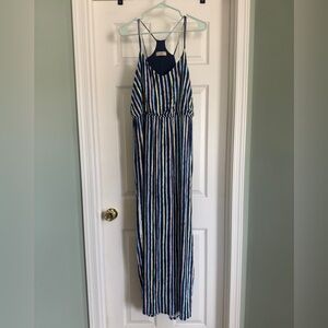 Maternity Striped Maxi Dress